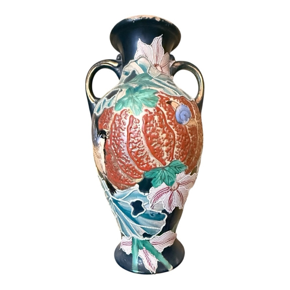 Vintage Large Hand Painted Vase - Picture 1 of 5